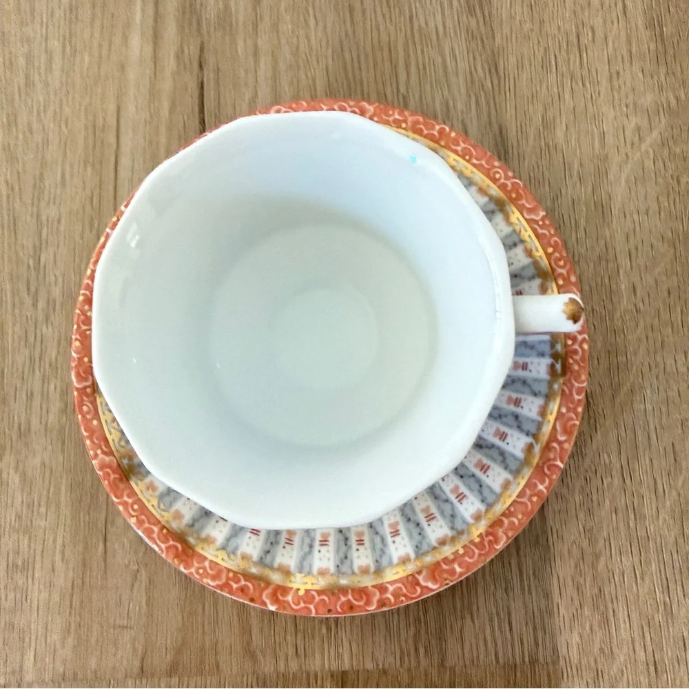 1937 Royal Copenhagen Fairy Tale Terra Cotta Tea‎ Cup & Saucer Set Vintage
